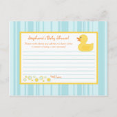 Rubber Ducky Bubbles für die schriftliche Ratschlä Hinweiskarte (Vorderseite)