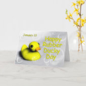 Rubber Ducky Day Card ~ 13. Januar Karte (Gelbe Blume)