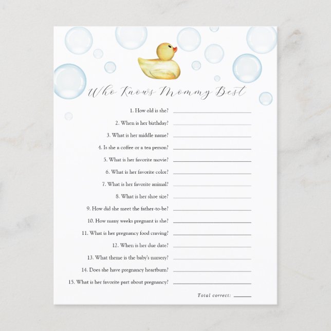 Rubber Ducky, der Mommy Best kennt (Vorderseite)