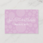 Rubber Ducky Diaper Raffle Ticket - Lilac Begleitkarte (Rückseite)