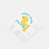 Rubber Ducky Du bist der erste Geburtstag Serviette (Ecke)