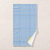 Rubber Ducky Duck Blue Gingham Badezimmer Handtuch Badhandtuch Set (Handtuch)