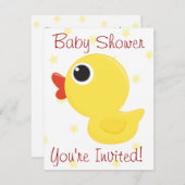Rubber Ducky Einladung (Vorne/Hinten)