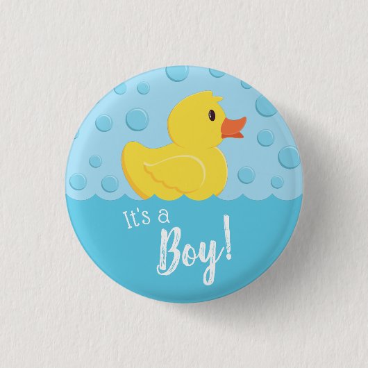 Rubber Ducky Es ist ein Boy Button Button Abzeiche (Vorderseite)