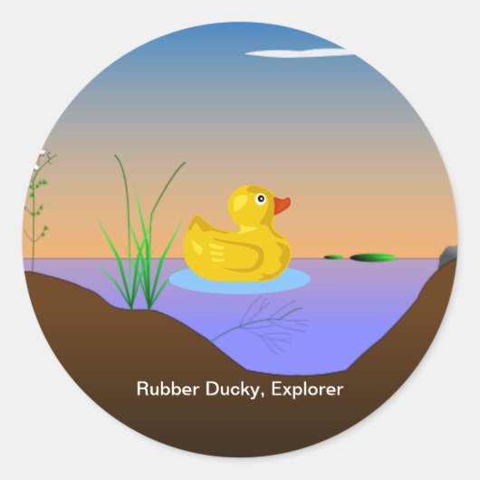 Rubber Ducky, Explorer Runder Aufkleber (Vorderseite)