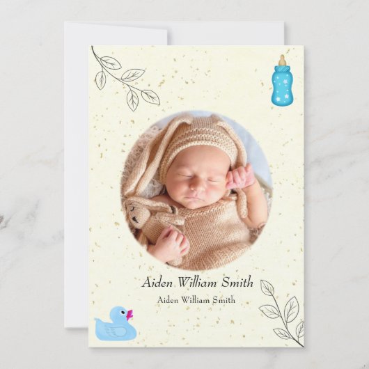 Rubber Ducky Floral Rice Paper Ankündigung (Vorderseite)