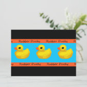 Rubber Ducky Geburtstagsparty Einladungen (Stehend Vorderseite)