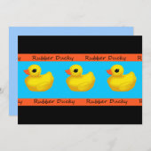 Rubber Ducky Geburtstagsparty Einladungen (Vorne/Hinten)
