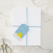 Rubber Ducky Gift Tag - Blau Geschenkanhänger (Mit Garn)
