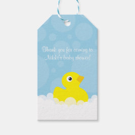 Rubber Ducky Gift Tag - Blau Geschenkanhänger