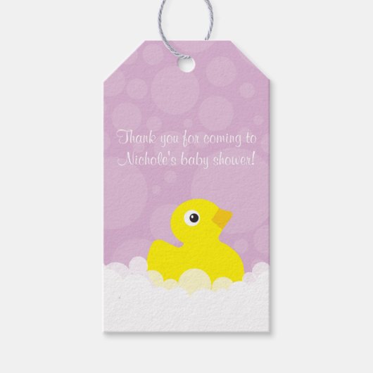 Rubber Ducky Gift Tag - Lilac Geschenkanhänger (Vorderseite)