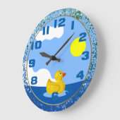 Rubber Ducky Große Wanduhr (Winkel)