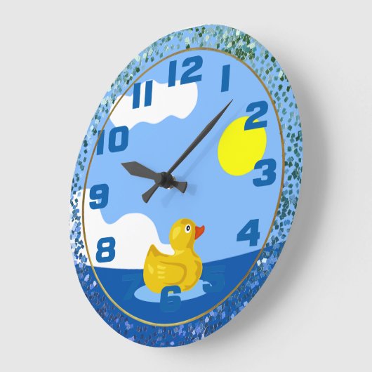 Rubber Ducky Große Wanduhr (Winkel)