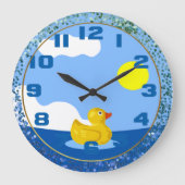 Rubber Ducky Große Wanduhr (Vorderseite)