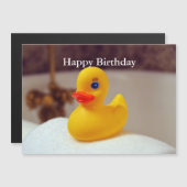 Rubber Ducky Happy Birthday Card Magnetkarte (Vorne/Hinten)