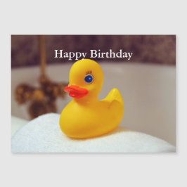 Rubber Ducky Happy Birthday Card Magnetkarte