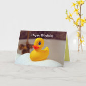 Rubber Ducky Happy Birthday Karte (Gelbe Blume)