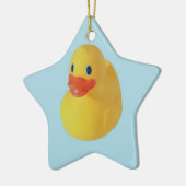 Rubber Ducky Keramik Ornament (Links)