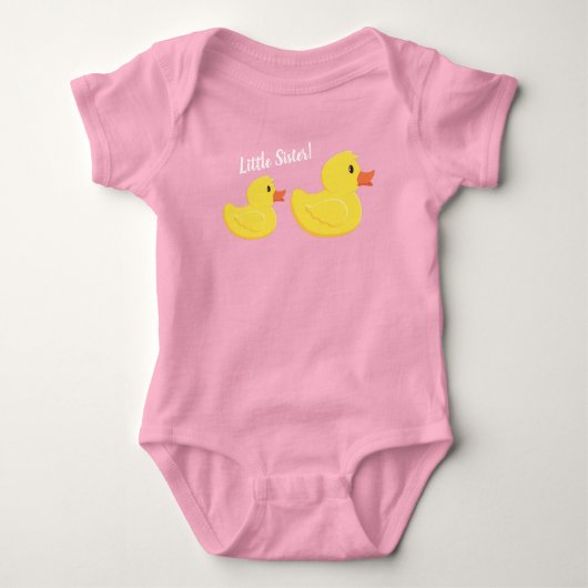 Rubber Ducky Little Sister Baby Strampler (Vorderseite)