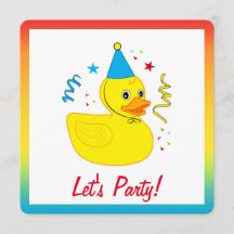 Rubber Ducky mit Hat Birthday Party