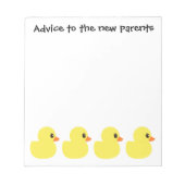 "Rubber Ducky" Notepad Notizblock (Vorderseite)