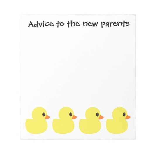 "Rubber Ducky" Notepad Notizblock (Vorderseite)