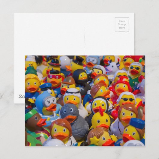 Rubber Ducky Parade Postkarte (Vorne/Hinten)