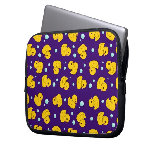 Rubber Ducky Pattern Laptopschutzhülle (Vorderseite Links)