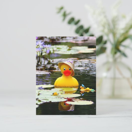 Rubber Ducky Postkarte (Stehend Vorderseite)