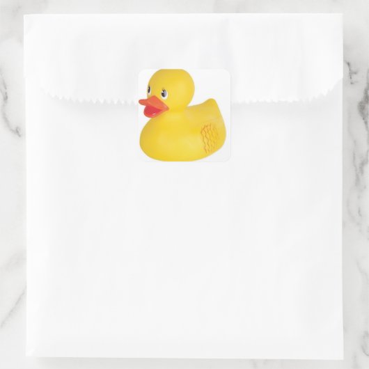 Rubber Ducky Quadratischer Aufkleber (Tasche)