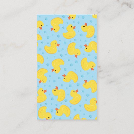Rubber Ducky rät, wie viele Baby Showspiele Begleitkarte (Rückseite)
