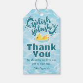 Rubber Ducky Splish Splash Baby Dusche Danke Geschenkanhänger (Vorderseite)