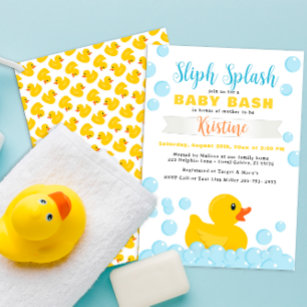 Rubber Ducky Splish Splash Babydusche Einladung