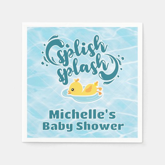 Rubber Ducky Splish Splash Babydusche Serviette (Vorderseite)