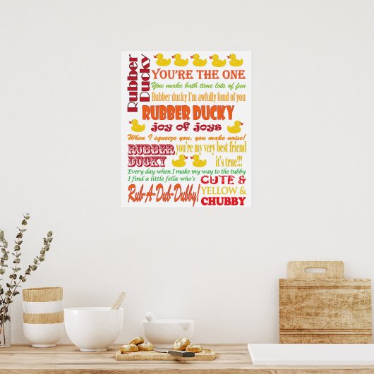 Rubber Ducky Subway Art Poster (Küche)