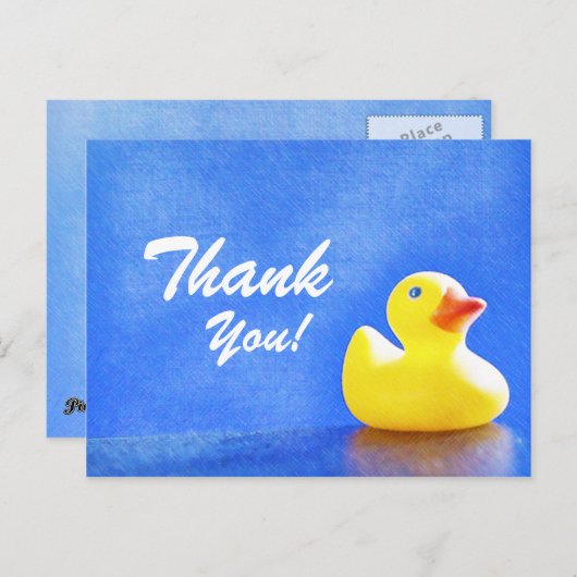 Rubber Ducky Vielen Dank Karten (Vorne/Hinten)