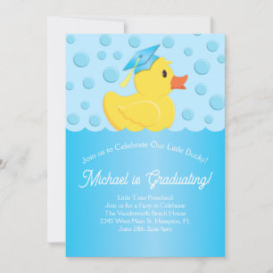 Rubber Ducky Vorschool Graduation Party Elementary Einladung