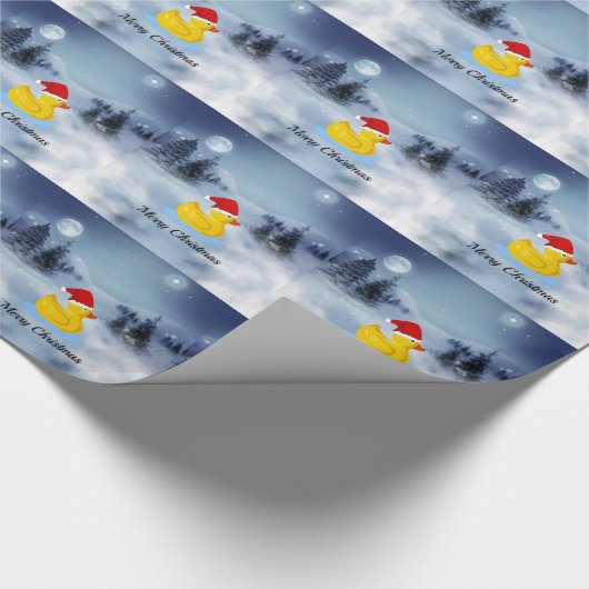 Rubber Ducky Weihnachtsgrüße Geschenkpapier (Ecke)