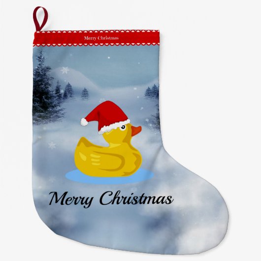 Rubber Ducky Weihnachtsgrüße Großer Weihnachtsstrumpf (Vorderseite)