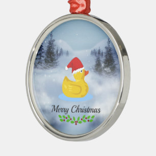 Rubber Ducky Weihnachtsgrüße Ornament Aus Metall