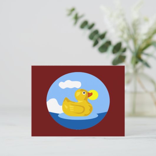 Rubber Duckys Abenteuer Postkarte (Stehend Vorderseite)