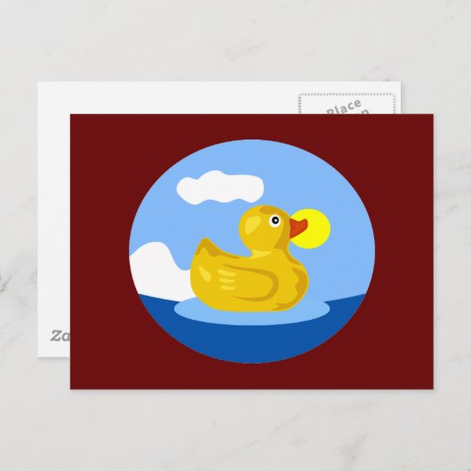 Rubber Duckys Abenteuer Postkarte (Vorne/Hinten)