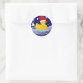 Rubber Duckys Weihnachten Runder Aufkleber (Tasche)