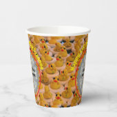 Rubber Enten Personalisiertes Foto Geburtstagspart Pappbecher (Links)