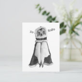 Rubber Hühnchen Santa Postcard Postkarte (Stehend Vorderseite)