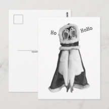 Rubber Hühnchen Santa Postcard
