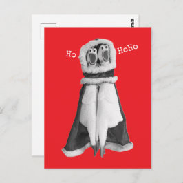 Rubber Hühnchen Santa Postcard Postkarte