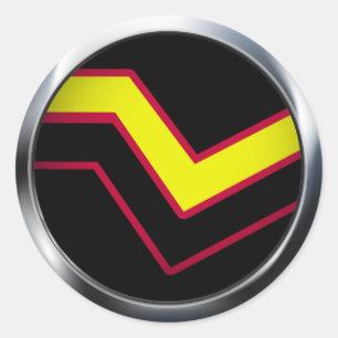 RUBBER LATEX PRIDE MEDALLION RUNDER AUFKLEBER