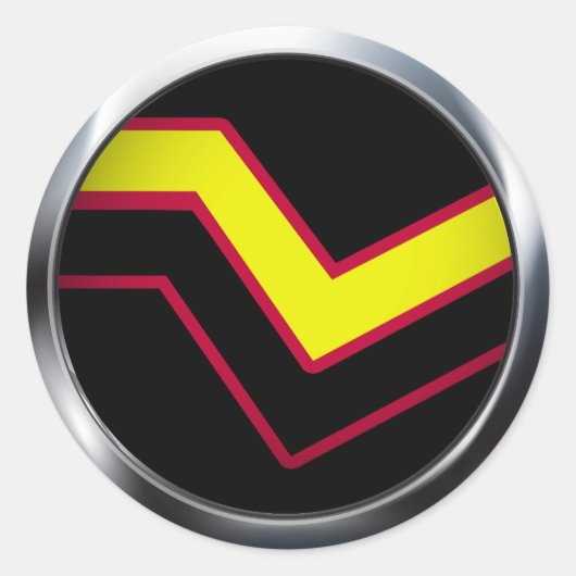 RUBBER LATEX PRIDE MEDALLION RUNDER AUFKLEBER (Vorderseite)