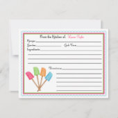 Rubber Spatulas Backen Kochrezepte Karten (Vorderseite)